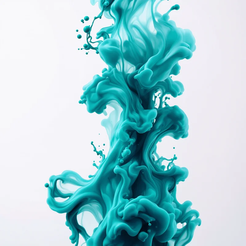 Teal Ink Bloom Teal Background