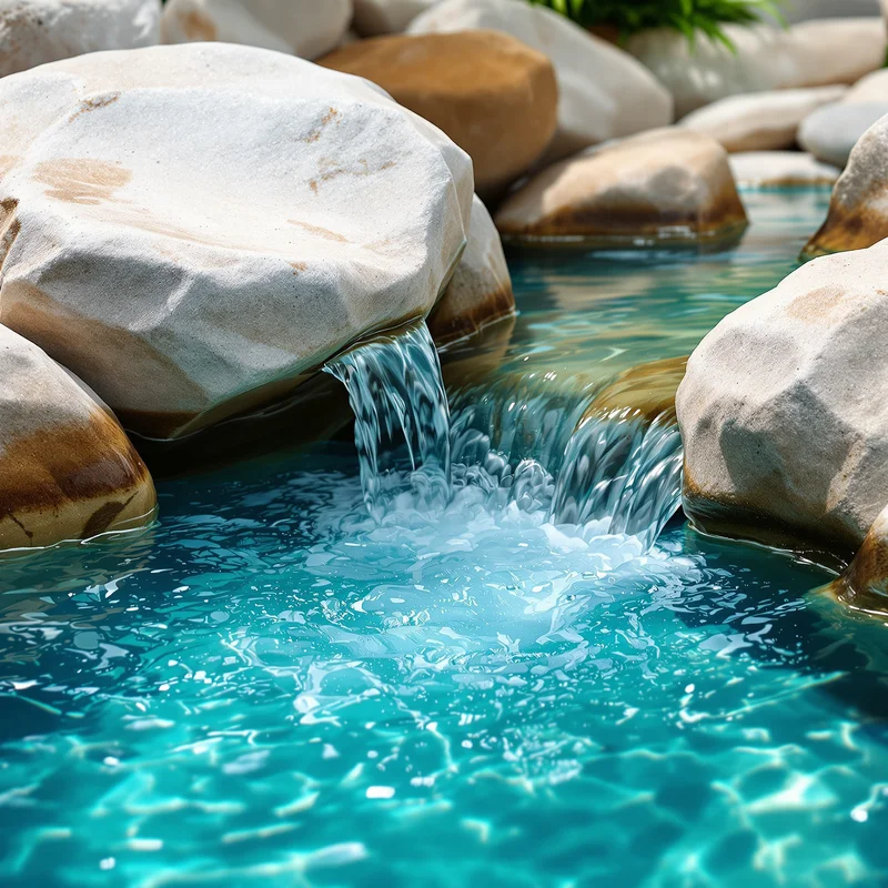 Teal Mineral Spring Stone Teal Background