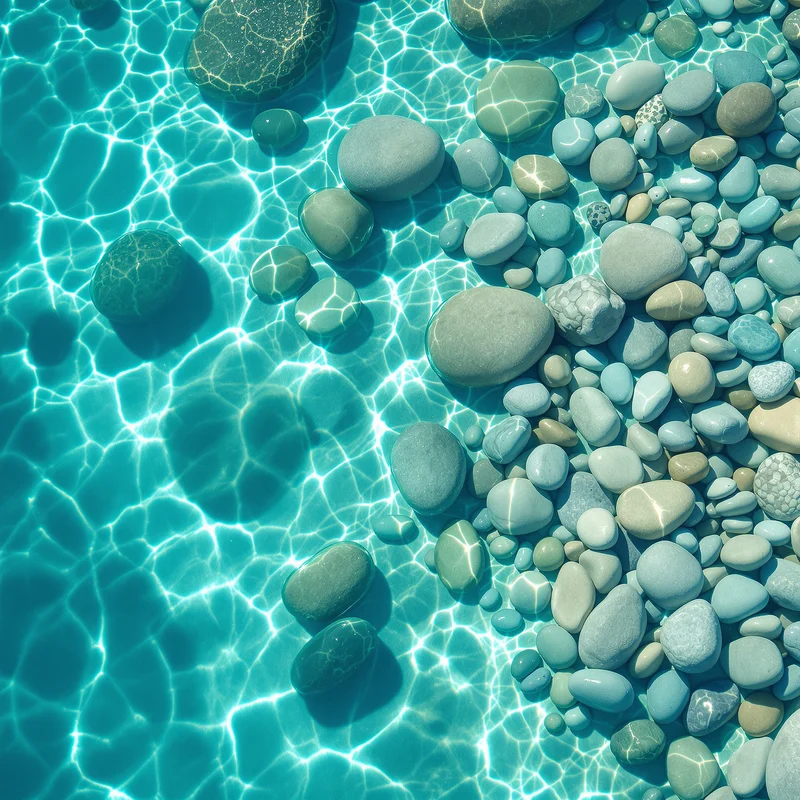 Teal Pebble Clarity Teal Background