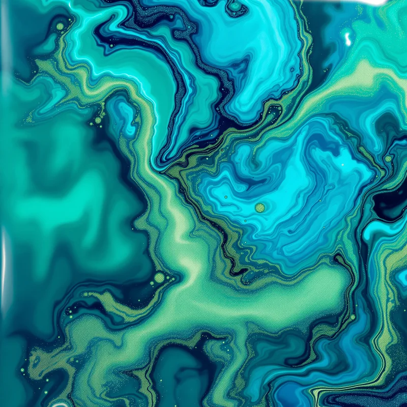 Teal Resin Flow Teal Background