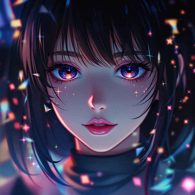 dreamcore tiktok anime pfp with nostalgic surreal glow
