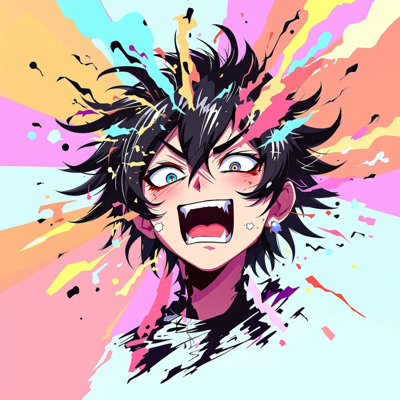 funny tiktok meme pfp with chaotic expression
