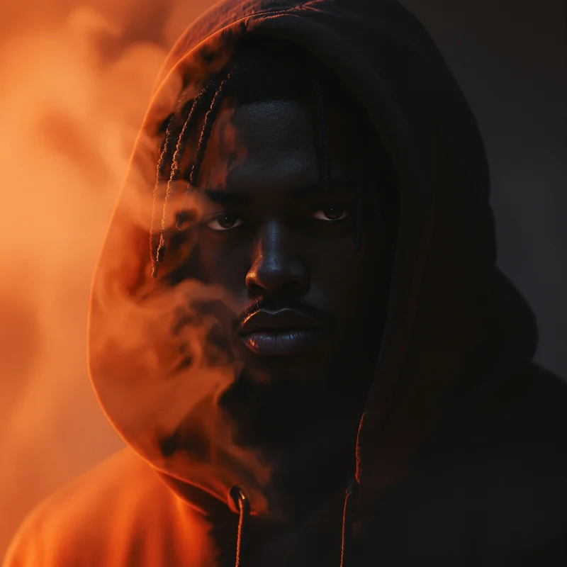 dark hoodie travis scott pfp with underground hoodie aura
