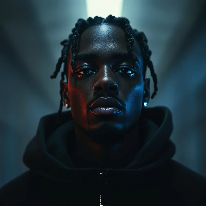 dark lonely travis scott pfp with cinematic sadness