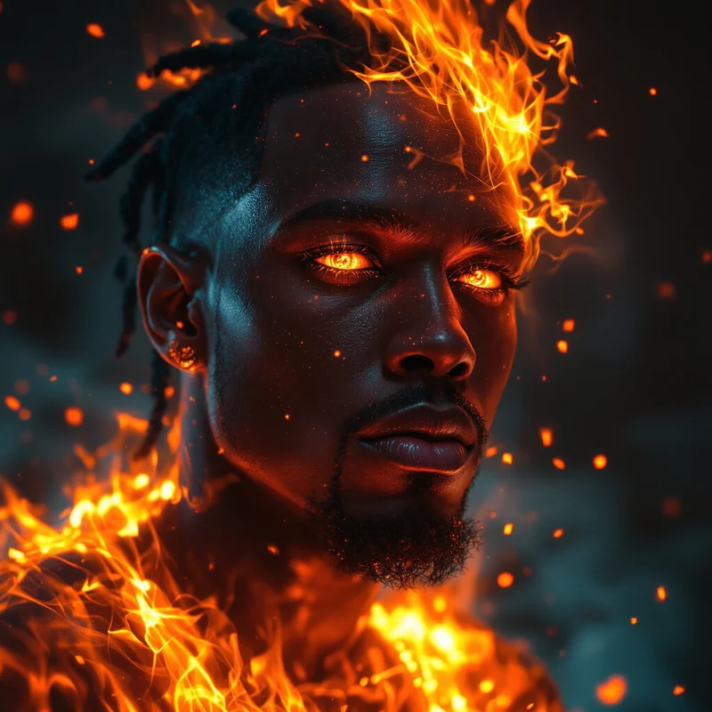 fire aura travis scott pfp with cinematic flames