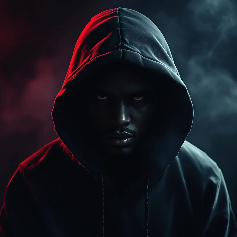 hooded travis scott pfp with underground hoodie aura