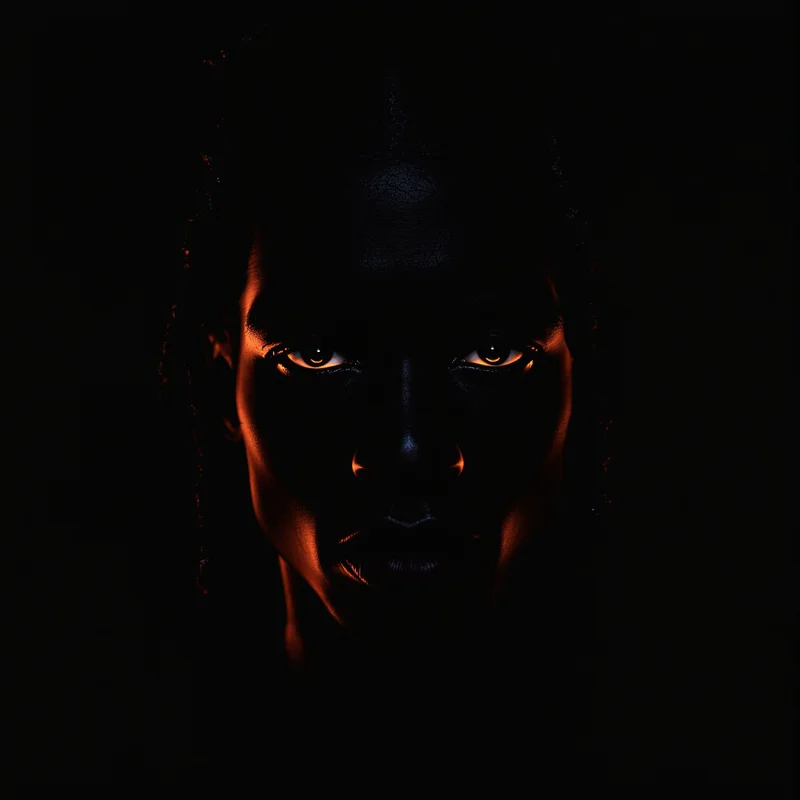 minimal dark travis scott pfp with underground silhouette