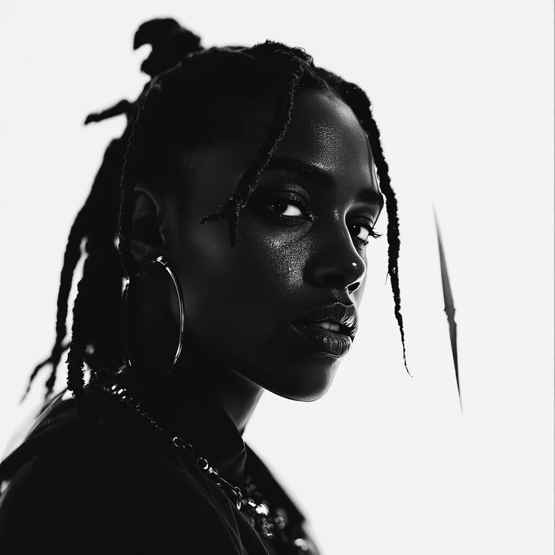 monochrome travis scott pfp with editorial black white contrast