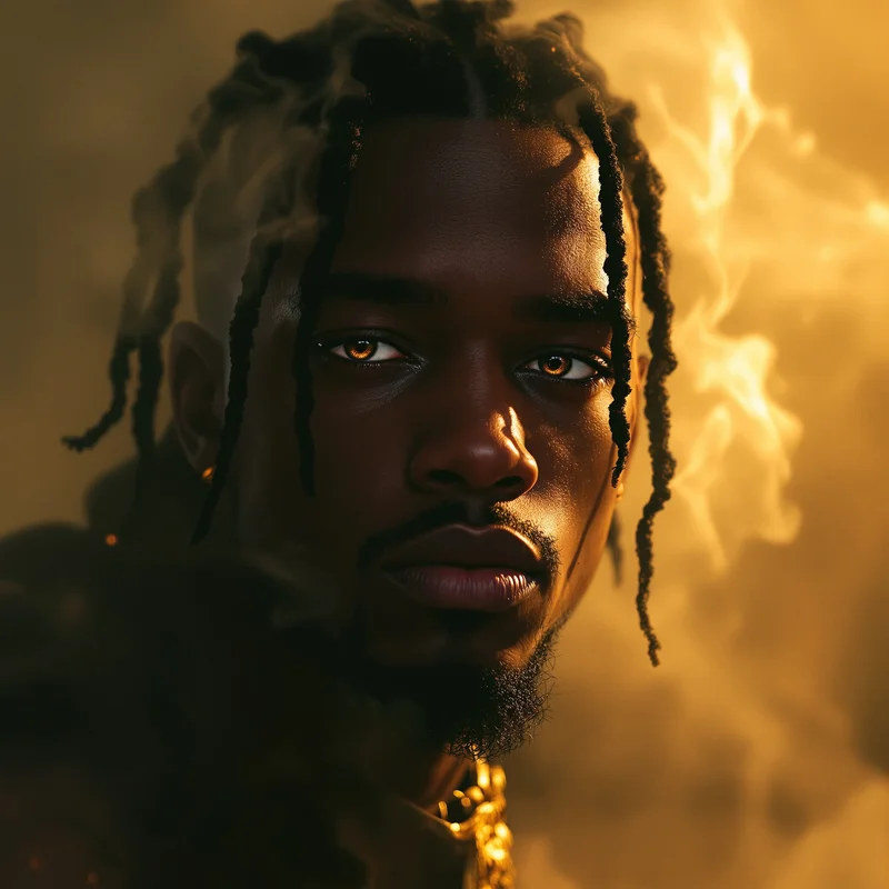 mythic travis scott pfp with godlike cinematic aura