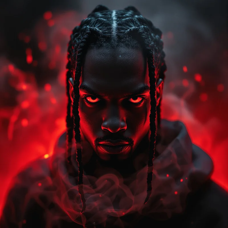 rage travis scott pfp with cinematic festival chaos