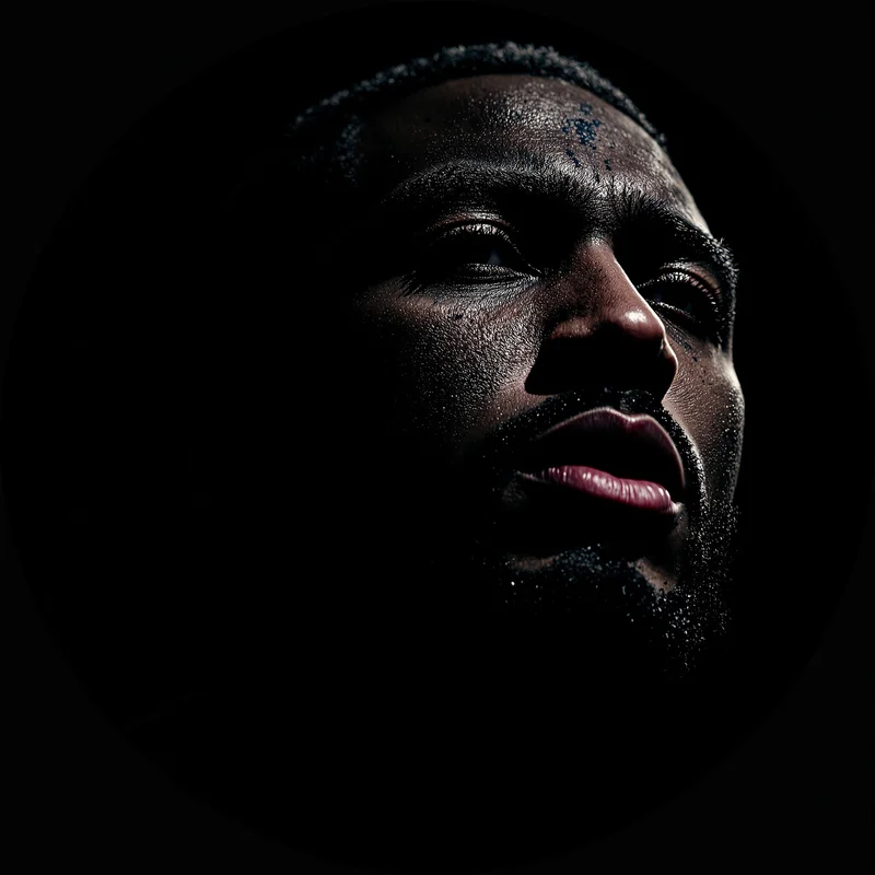 Travis Scott avatar profile image with intense expression