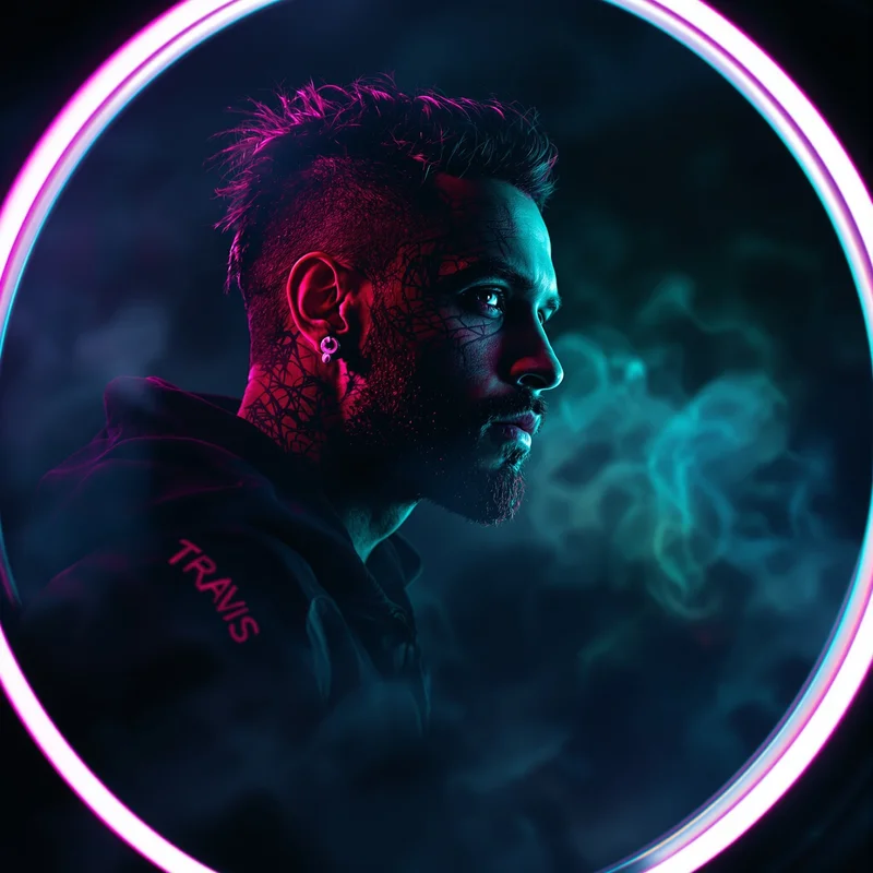 Travis Scott PFP with bold composition and identity focus