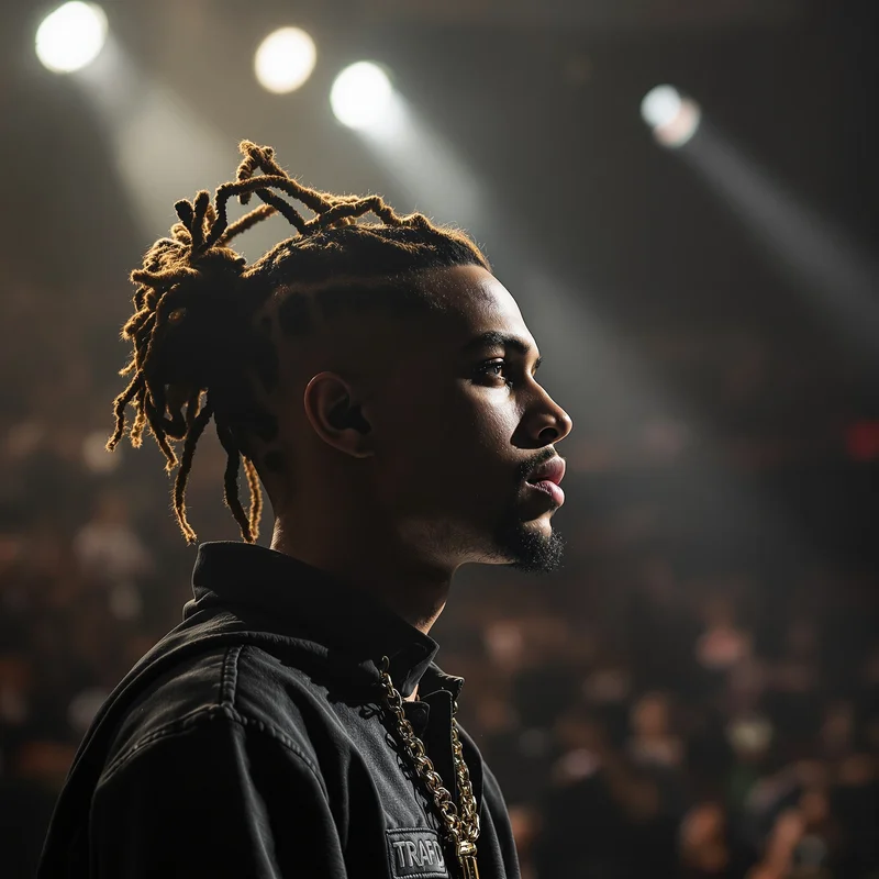 Travis Scott avatar profile image with intense expression