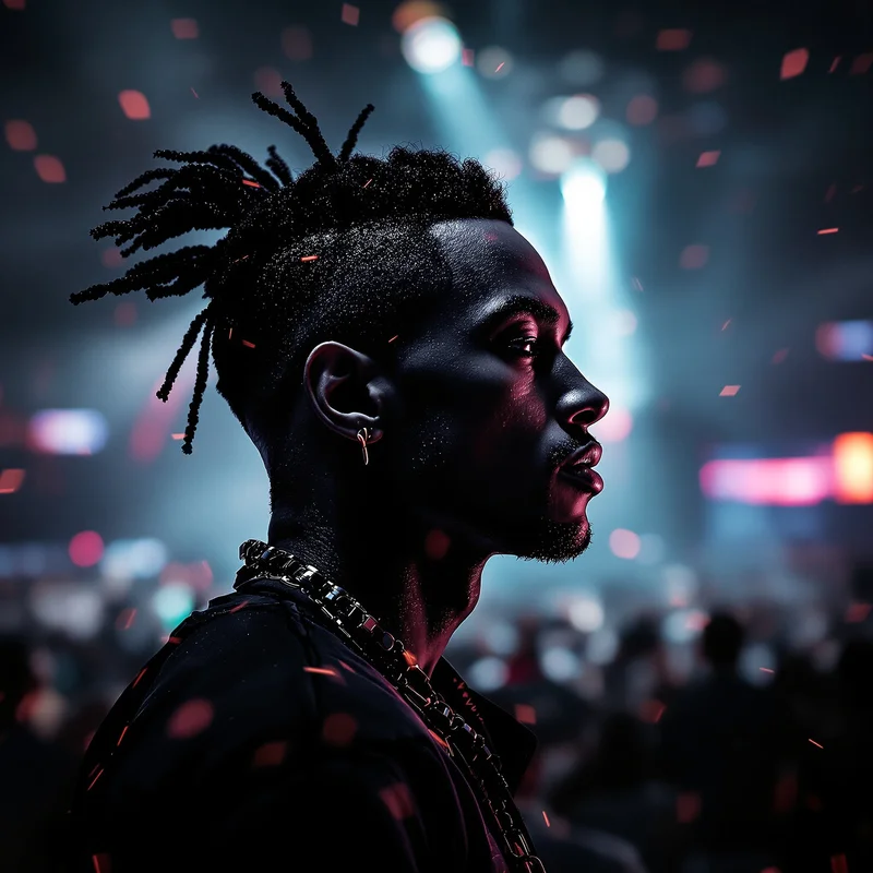 Travis Scott avatar profile image with intense expression