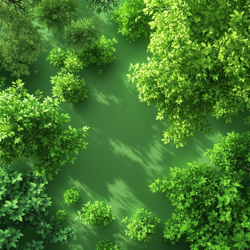Calm green tree background
