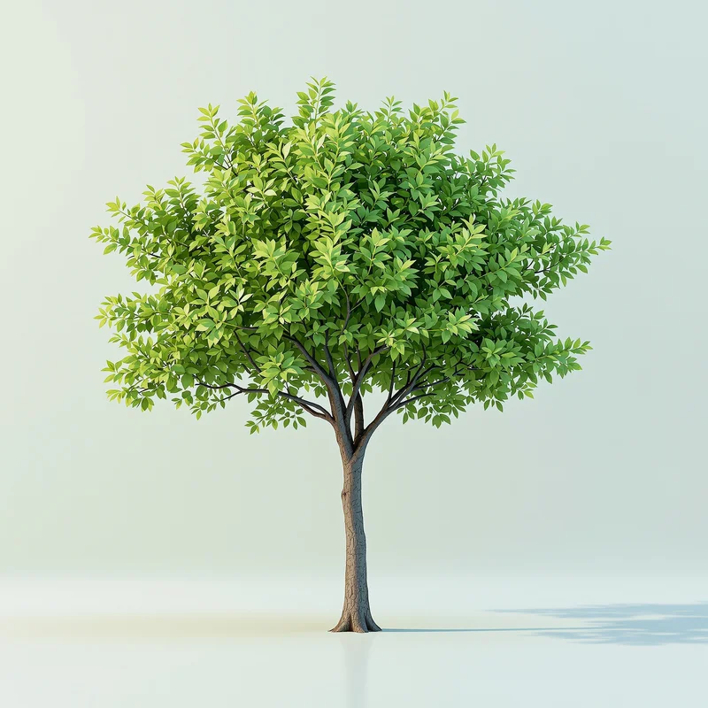 Calm green tree background
