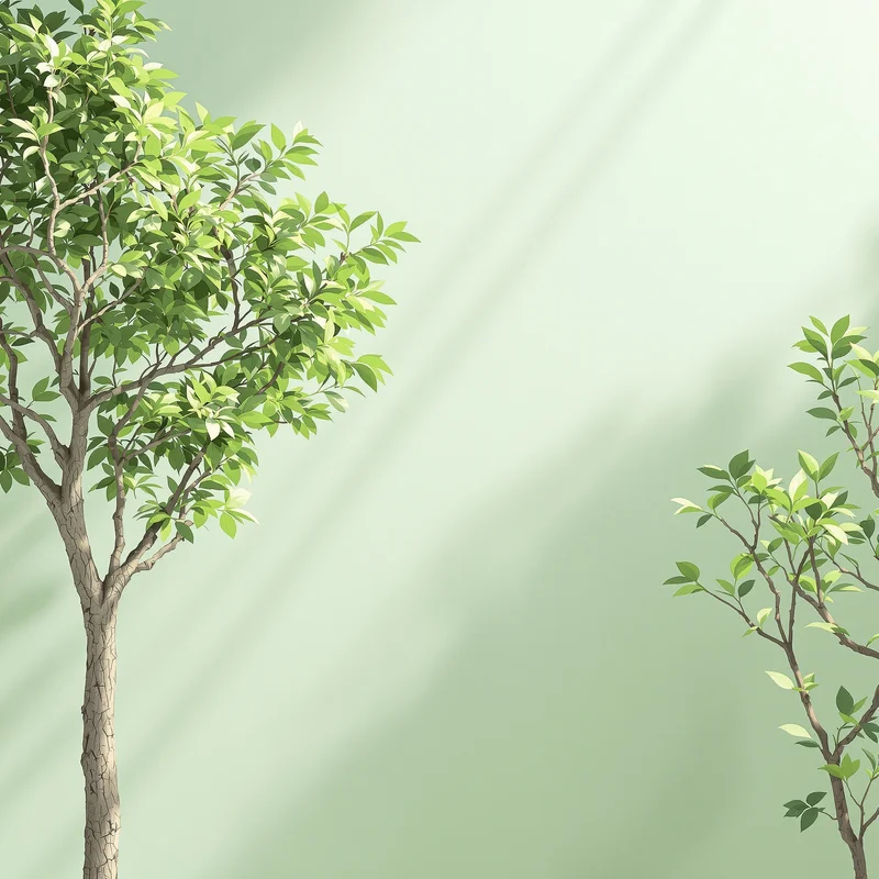 Calm green tree background