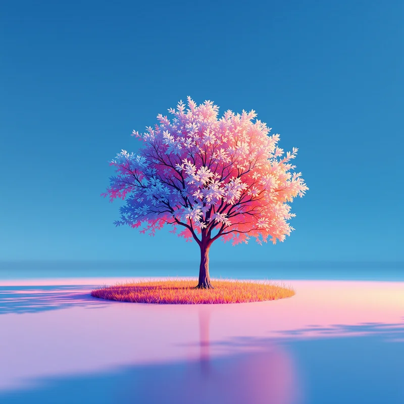 Fresh distant tree background