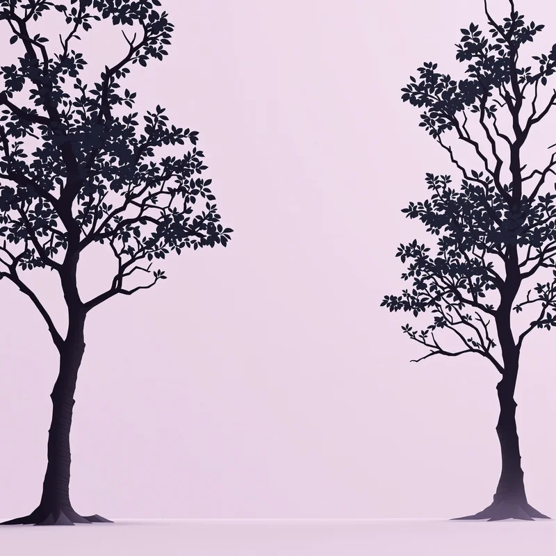 Gentle silhouette tree background