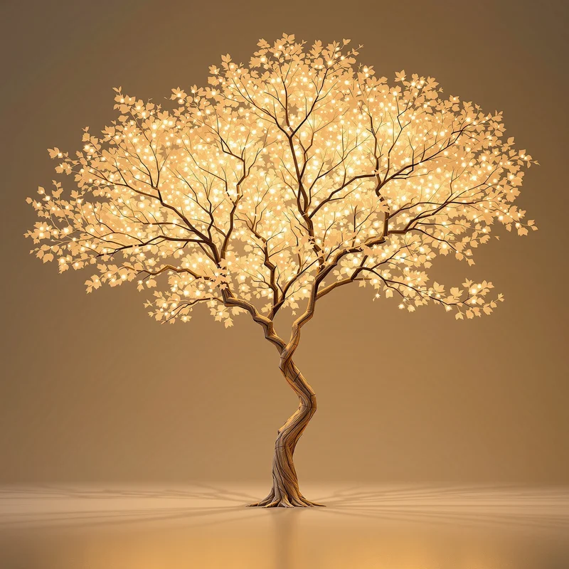 Luminous soft tree background