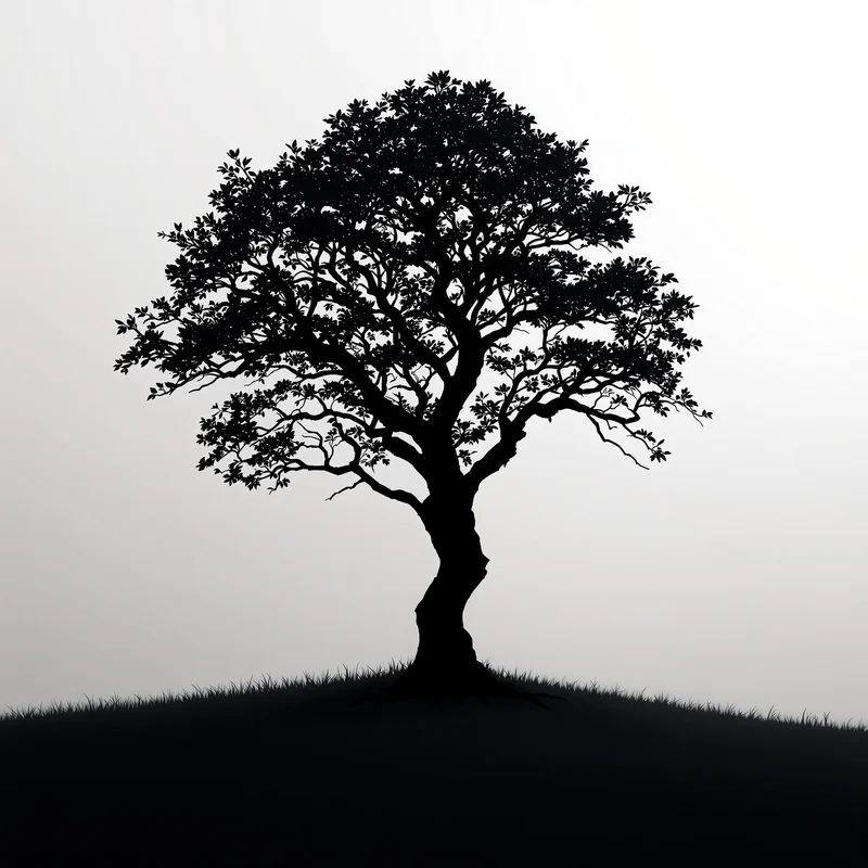 Luxury silhouette tree background