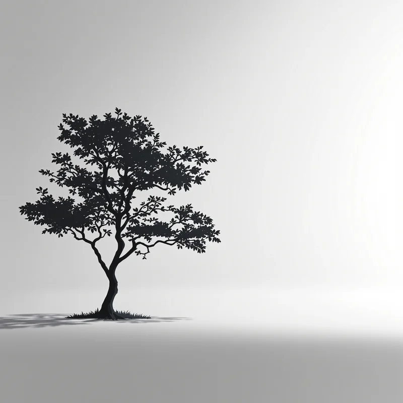 Mystic silhouette tree background