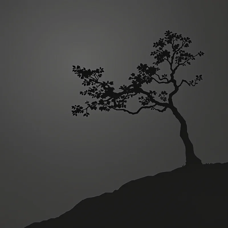 Premium silhouette tree background