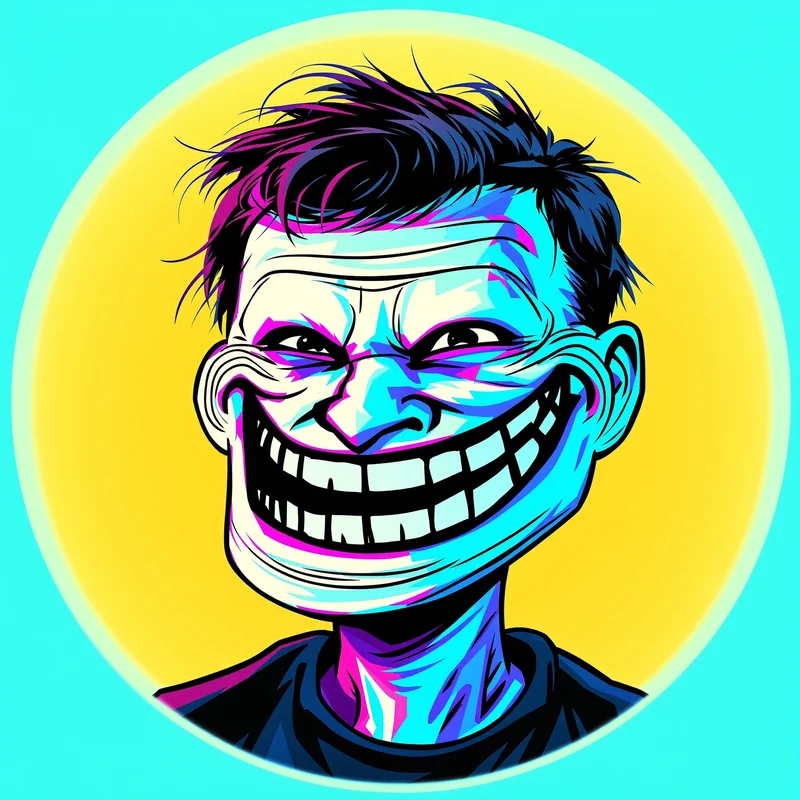 Troll avatar profile image with funny grin
