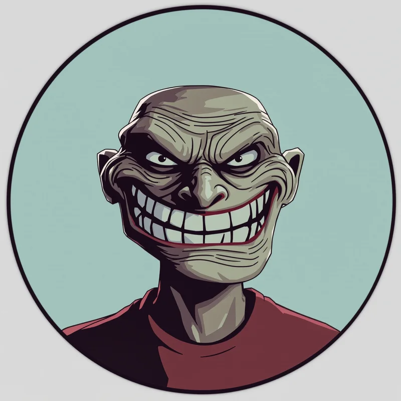 Troll avatar profile image with funny grin