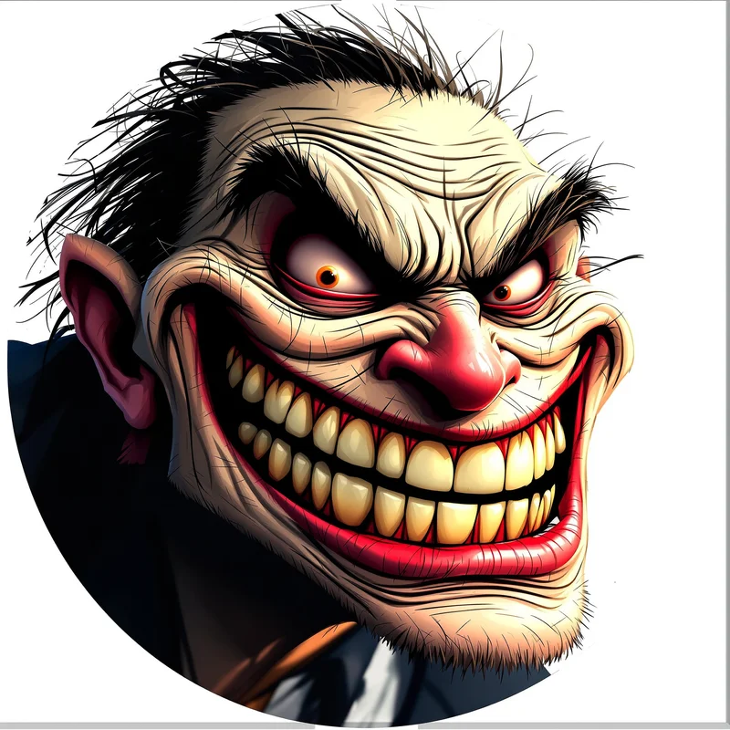 Troll avatar profile image with funny grin