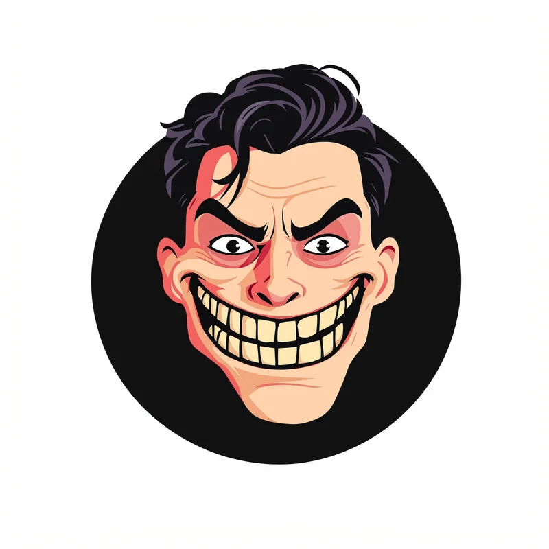 Troll PFP with meme humor composition