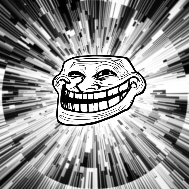Troll PFP with meme humor composition