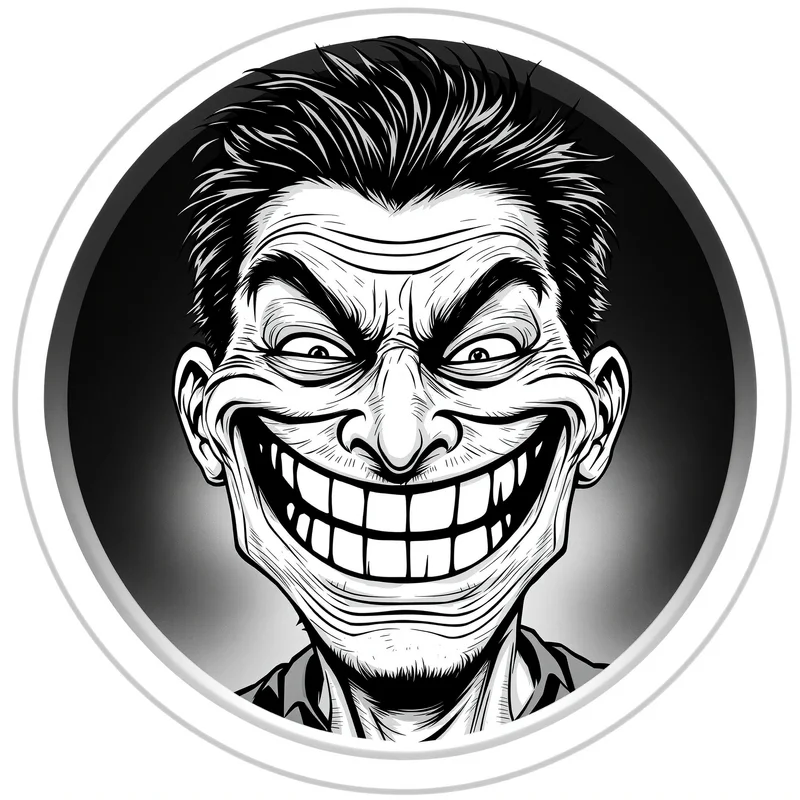 Troll PFP with meme humor composition