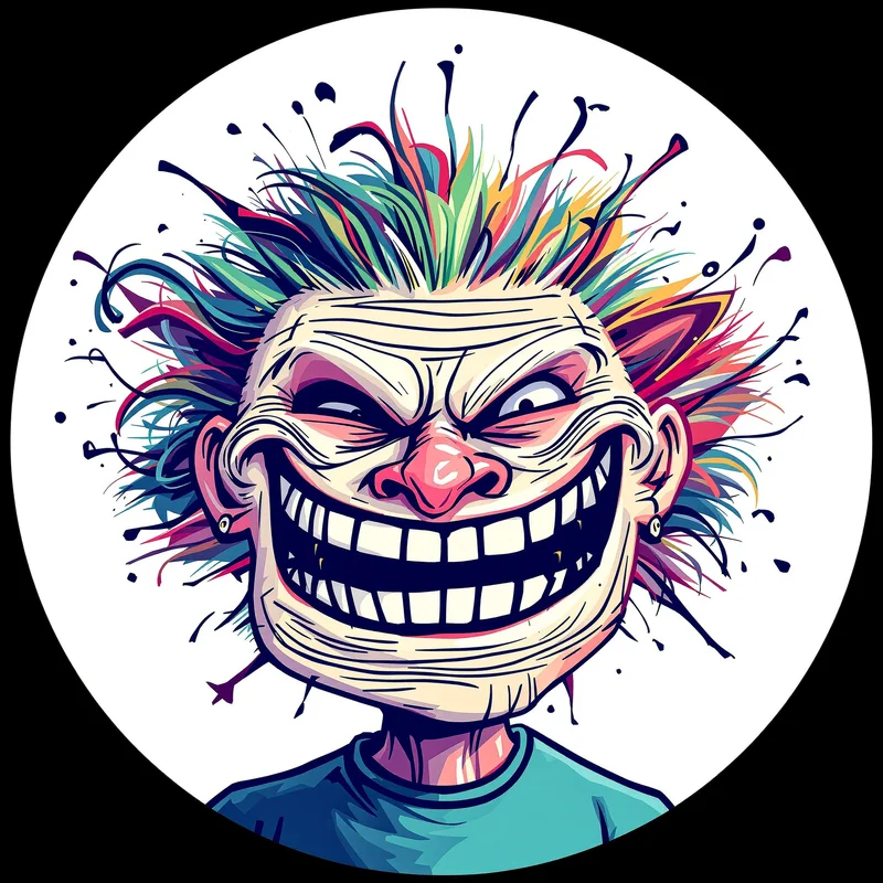 Troll PFP with meme humor composition