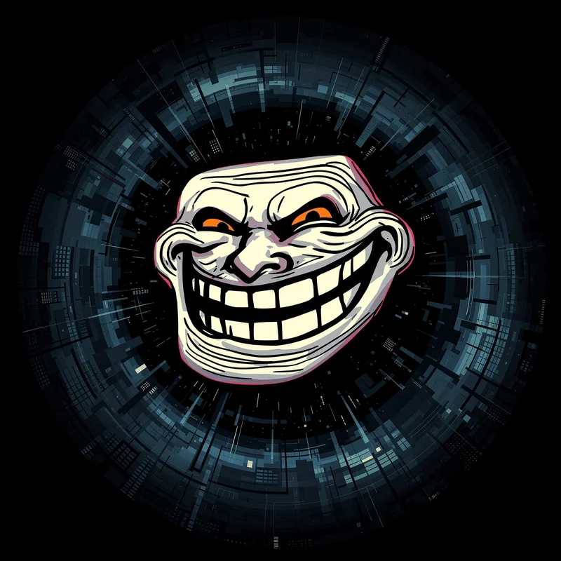 Troll PFP with meme humor composition