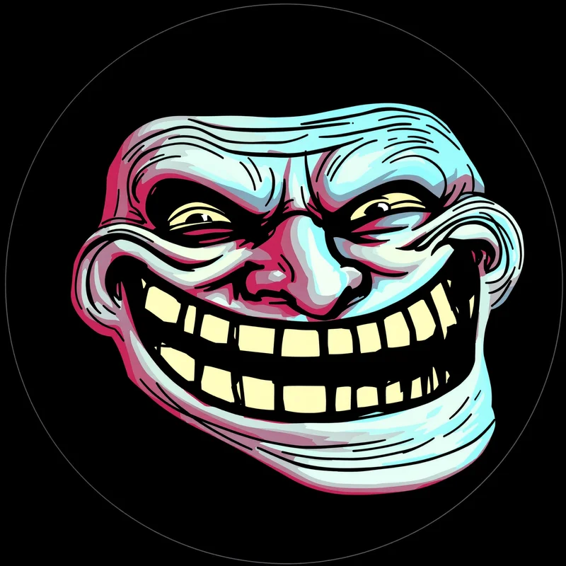 Troll PFP with meme humor composition