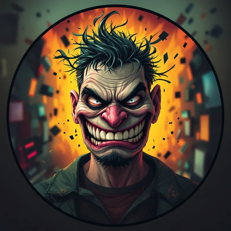 Troll avatar profile image with funny grin