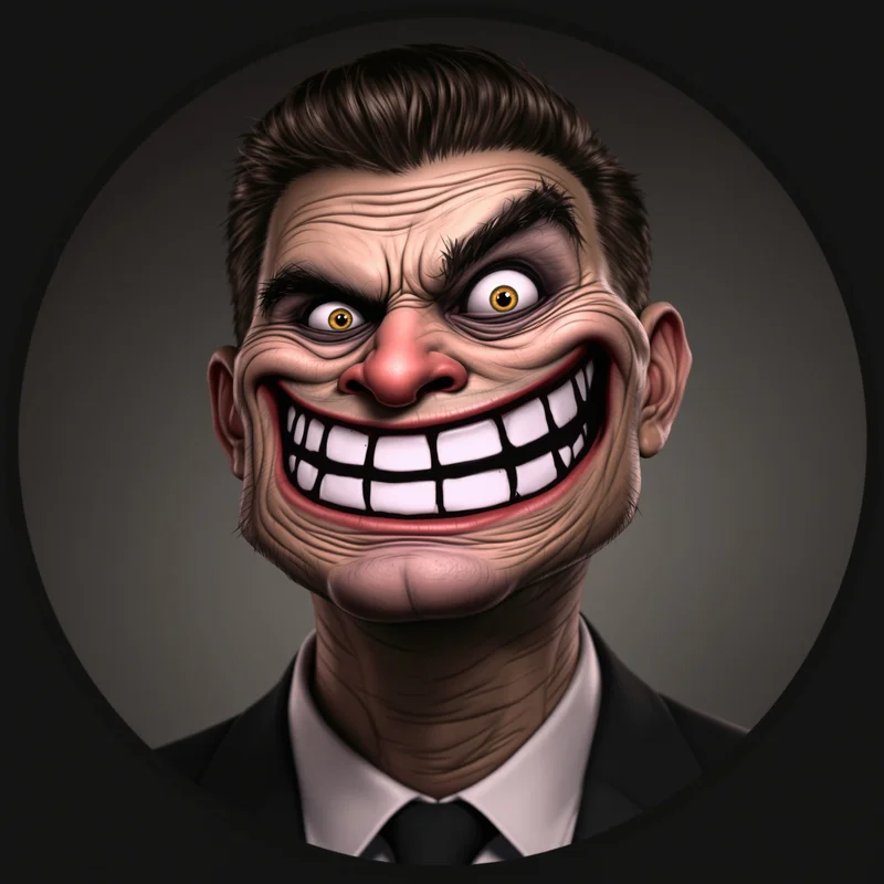 Troll avatar profile image with funny grin