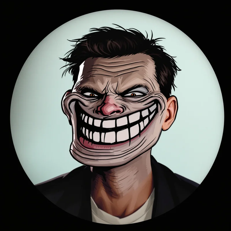 Troll avatar profile image with funny grin