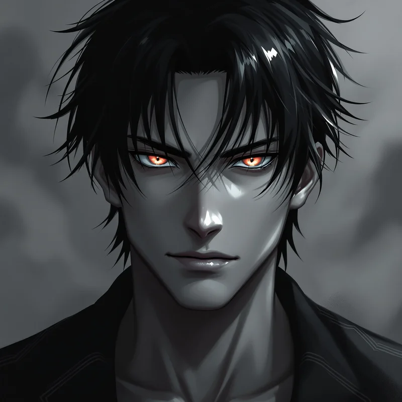cold eyes tuff pfp with detached intimidating stare