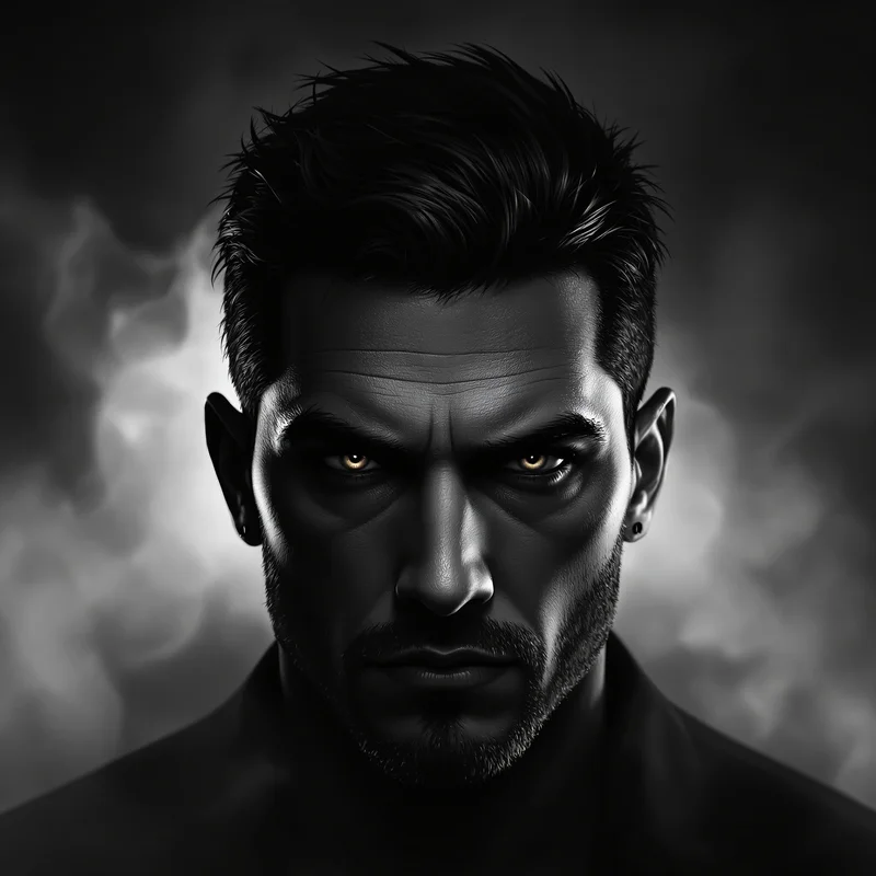 dark aura tuff pfp with cinematic intimidating shadows