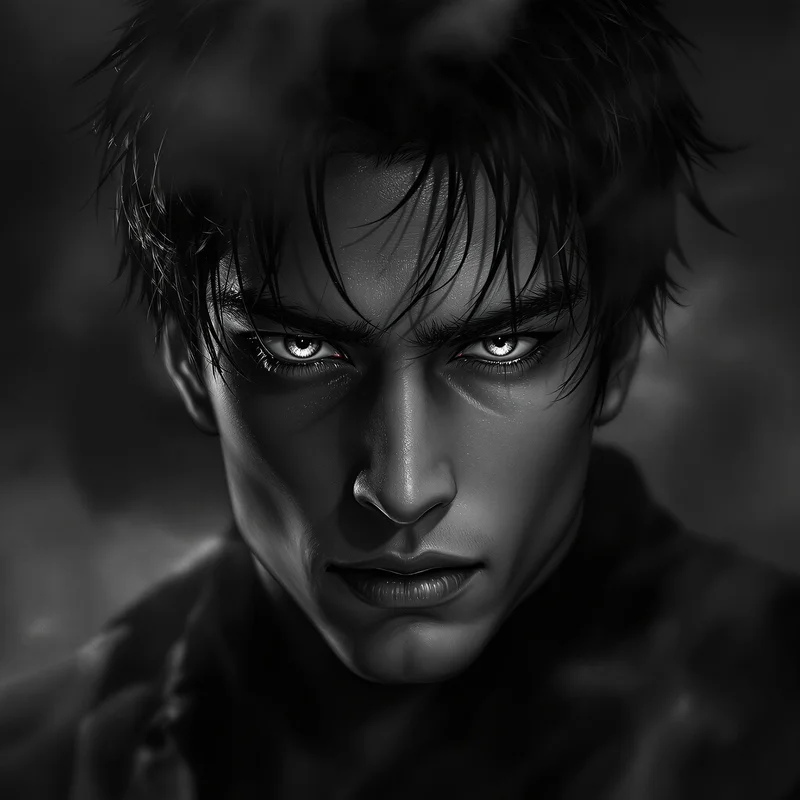 dark tuff pfp with cinematic shadow masculinity