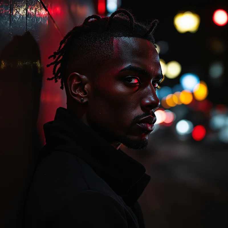 tuff PFP avatar with serious expression and dark red accents