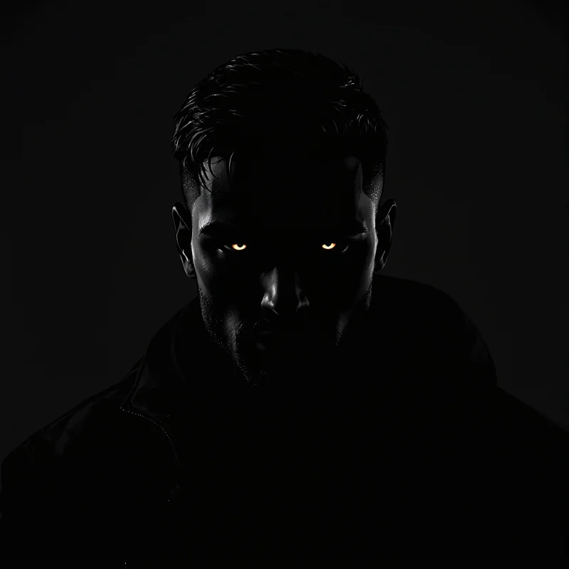 minimal tuff pfp with clean intimidating silhouette