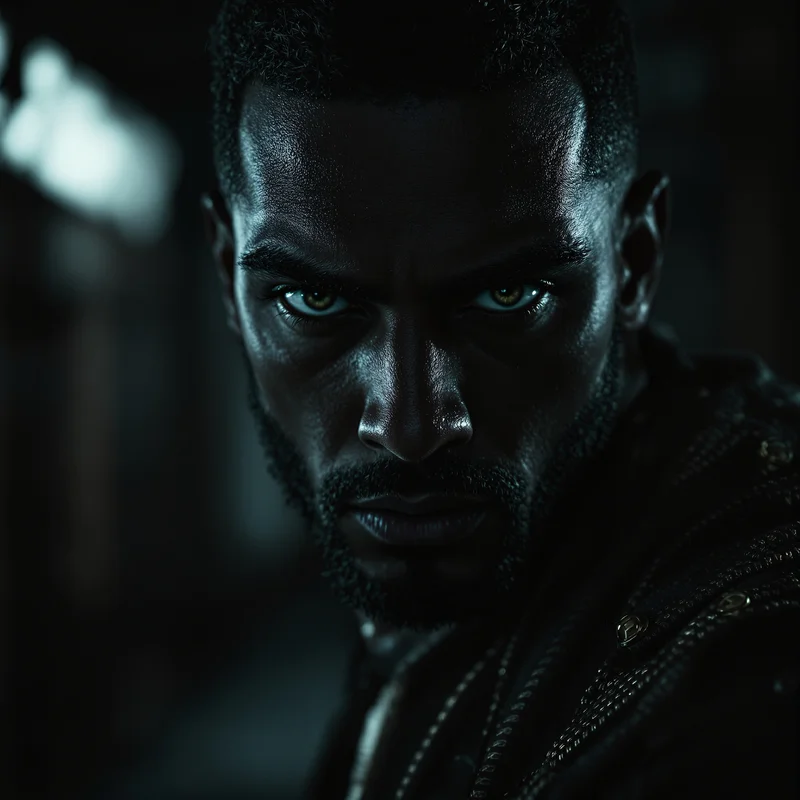 tuff PFP design shaped by raw strength composition and dark ambient side light