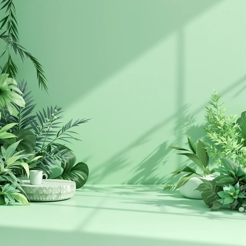 Calm green virtual background