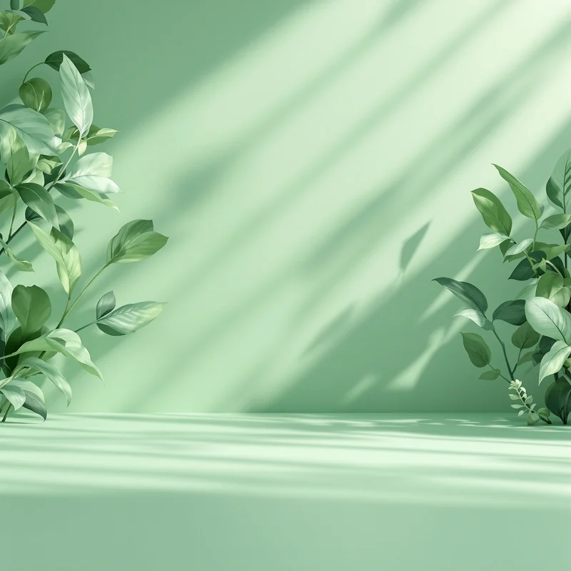 Gentle calm green virtual background