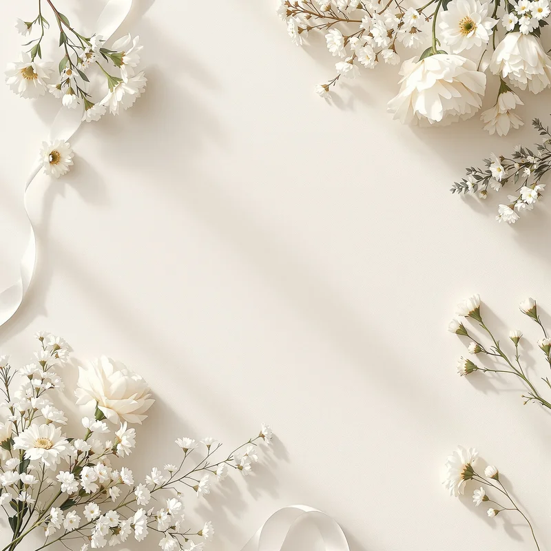 Calm ivory wedding card background