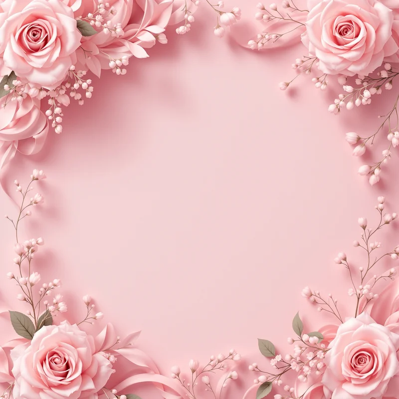 Clean romantic pink wedding card background