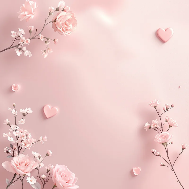 Dreamy blush wedding card background